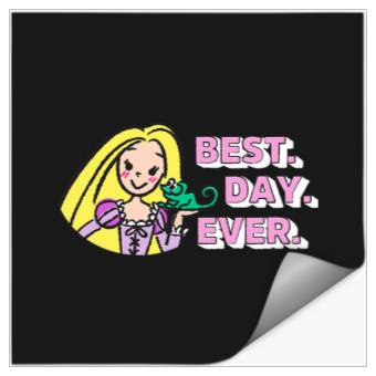 Discover Disney Tangled Rapunzel Pascal Drawing Best Day Ever Logo Stickers