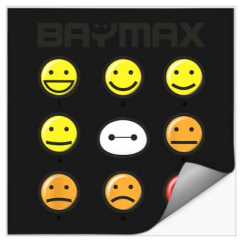 Discover Disney Big Hero  Baymax  Levels Of Pain Array Stickers