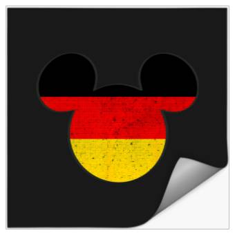 Discover Disney Mickey Mouse Logo Germany Flag Fill Stickers