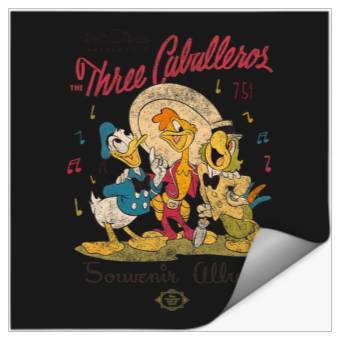 Discover Disney The Three Caballeros Donald Duck Vintage Distressed Stickers