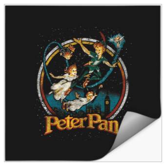 Discover Disney Peter Pan Group London Flying Vintage Fad Stickers
