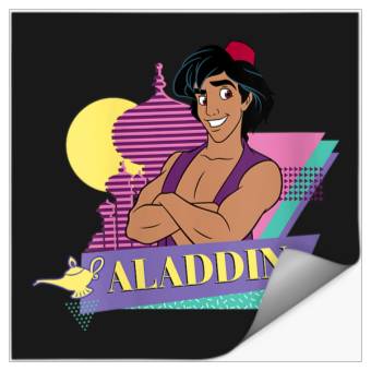 Discover Disneyss Aladdin Retro 90s Couples Matching Aladdin Stickers