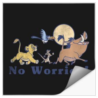 Discover Disney Lion King No Worries Vintage Group Shot Stickers