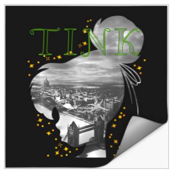 Discover Disney Peter Pan Tinkerbell Silhouette Fill London Bridge Stickers