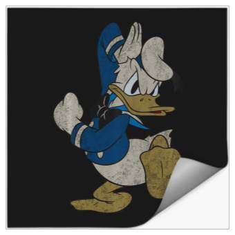 Discover Disney - Vintage Angry Donald Duck Hat Stickers