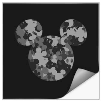 Discover Disney Mickey Camo Gray Stickers