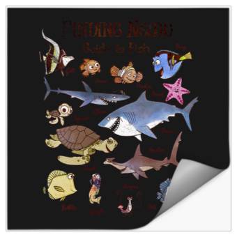 Discover Womens Disney Pixar Finding Nemo Fish Guide V-Neck Stickers