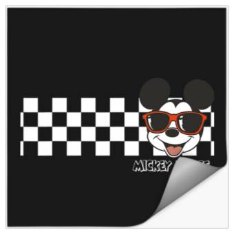 Discover Disney Mickey And Friends Mickey Mouse Checkerboard Stripe Stickers