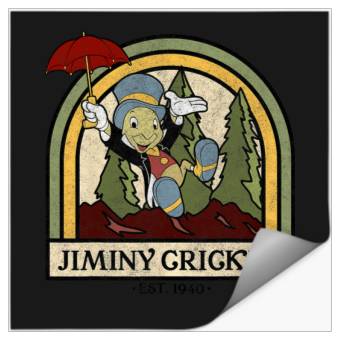 Discover Disney Pinocchio Jiminy Cricket Established 1940 Stickers