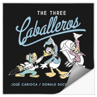 Discover Womens Disney The Three Caballeros Retro Donald Duck V-Neck Stickers