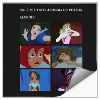Discover Disney Princess Not Dramatic Meme Panel Stickers