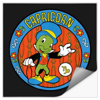 Discover Disneyss Pinocchio Jiminy Cricket Zodiac Capricorn Stickers