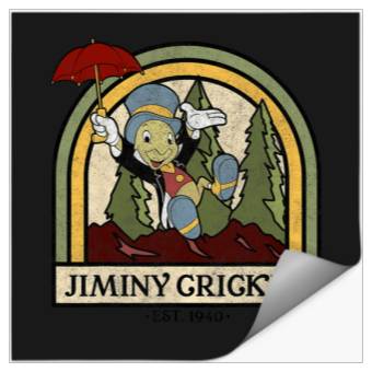 Discover Disney Pinocchio Jiminy Cricket Established 1940 Stickers