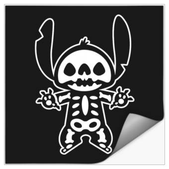 Discover Disney Stitch Halloween Skeleton Stickers