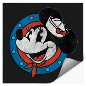 Discover Disney Cruise Sailor Minnie Mouse Distressed Stickers
