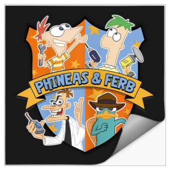 Discover Disney Phineas And Ferb Main Characters Emblem Logo Stickers