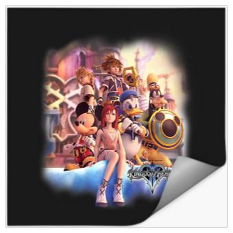 Discover Disney Kingdom Hearts Sora Kairi & Riku Group Hero Shot Premium Stickers