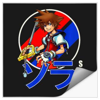 Discover Disney Kingdom Hearts Sora Classic Color Anime Circle Shot Premium Stickers