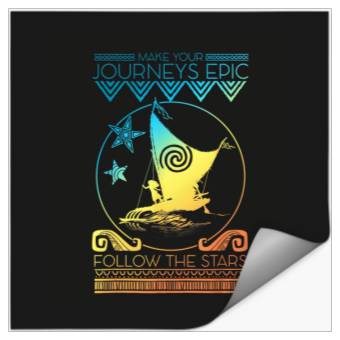Discover Disney Moana Epic Journeys Rainbow Gradient Grap Stickers