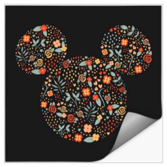 Discover Disney Mickey Mouse Spring Head Icon Springtime Stickers