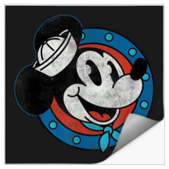 Discover Disney Cruise Sailor Mickey Mouse Distressed Stickers