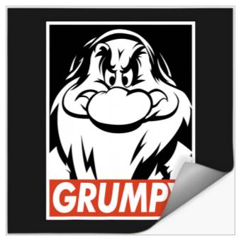Discover Disney Snow White Grumpy Streetwear Poster Stickers