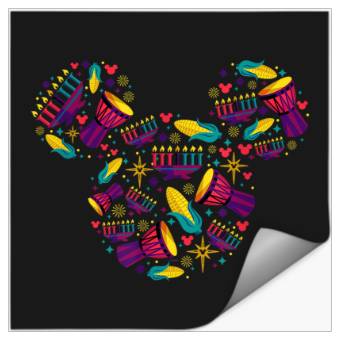 Discover Disney Mickey Mouse Icon Kwanzaa Stickers