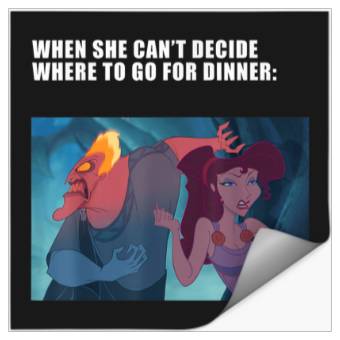 Discover Disney Villains Valentines Day Hades Megara Dinn Stickers