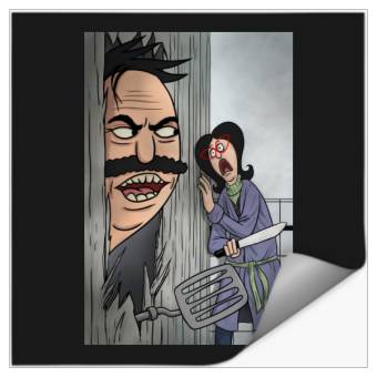 Discover Bobs Burgers Heres Bobby The Shining Horror Pardoy TShirt Stickers