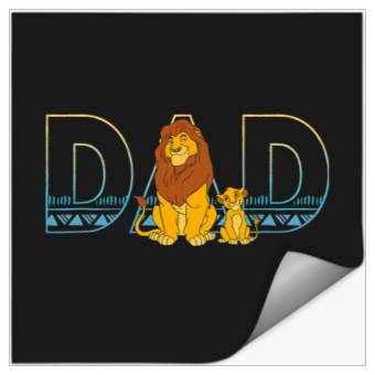 Discover Disney The Lion King Simba and Mufasa Dad Stickers