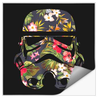 Discover Star Warss Tropical Stormtrooper Floral Print Disneyss Stickers
