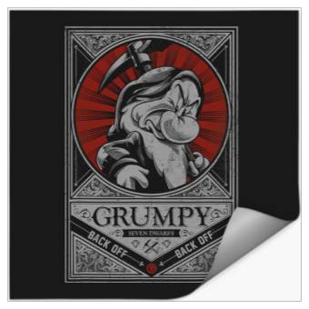 Discover Disney Grumpy Grumpster Dwarf Stickers