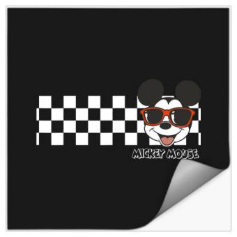 Discover Disney Mickey And Friends Mickey Mouse Checkerboard Stripe Stickers