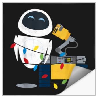 Discover Disneyss Pixar Wall E Eve Christmas Light Wrap Graphic Stickers