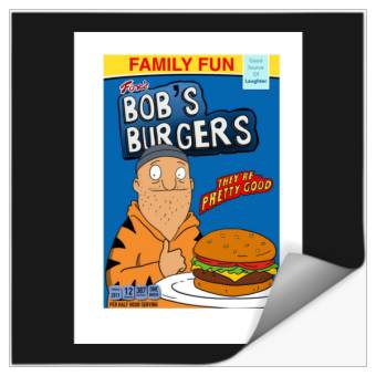 Discover Bobs Burgers cereal Stickers