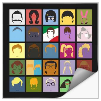 Discover Bobs Burgers Characters 156 Stickers