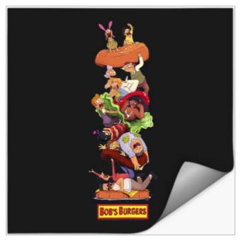 Discover Bob's Burgers Group Shot Burger Stack Stickers