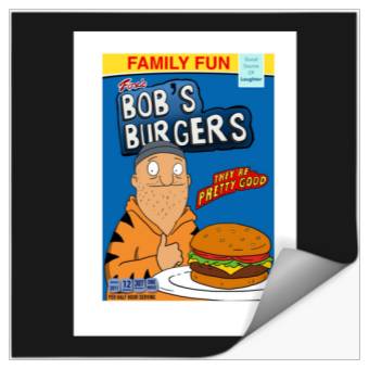 Discover Bobs Burgers cereal Stickers