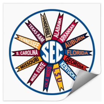 Discover Southeastern Conference Team Stickers