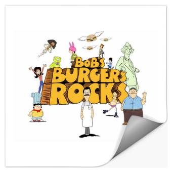 Discover Bobs burgers school house rocks mashup Premium Scoop Stickers