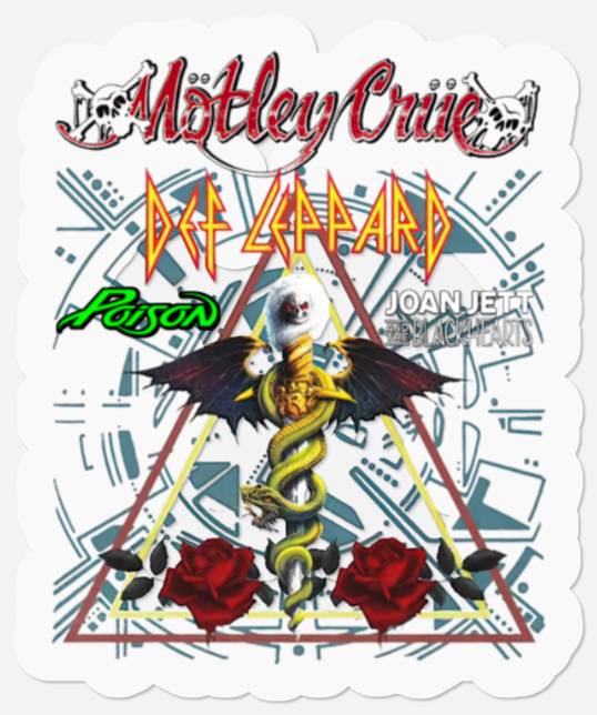 The Stadium Tour Motley Crue Def Leppard Poison Joan Jett & the Blackhearts Stickers