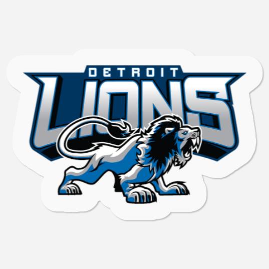 Detroit Lions 1934 - Lions Logo Design - Stickers