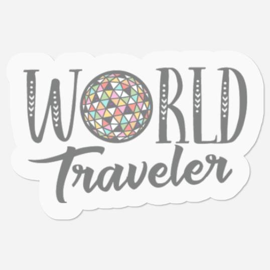 World Traveler Stickers,  Epcot , Epcot Ball Stickers, Disney Stickers, Drinking Around The World Stickers, Colorful Disney Stickers
