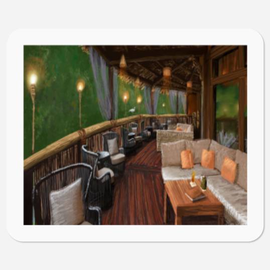 Tiki Lounge Balcony - Disneys Animal Kingdom - Stickers