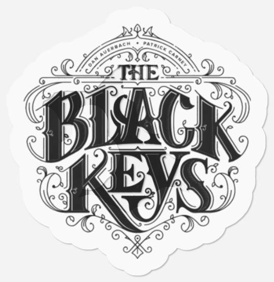 black keys render simple - The Black Keys - Stickers