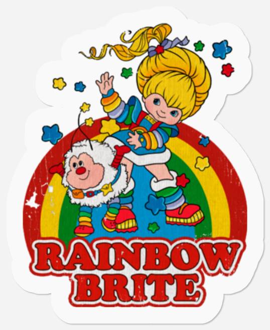 Distressed Rainbow Brite - Rainbow Brite - Stickers