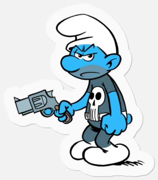 Punishing Smurf - Smurf - Stickers