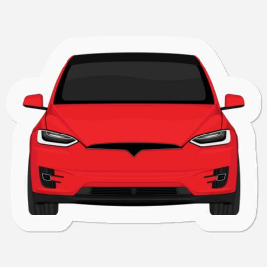 X Red - Tesla Model X - Stickers