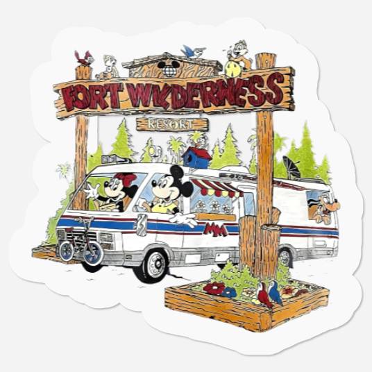Vintage Fort Wilderness Stickers