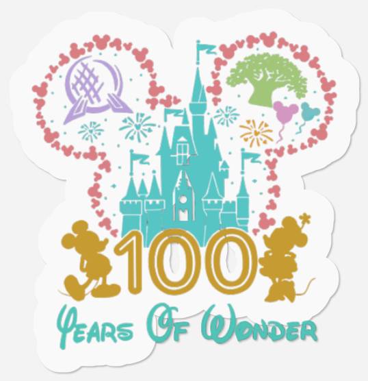 Disney 100 Years Of Wonder Stickers, 100th Anniversary Stickers, Disney Family Stickers